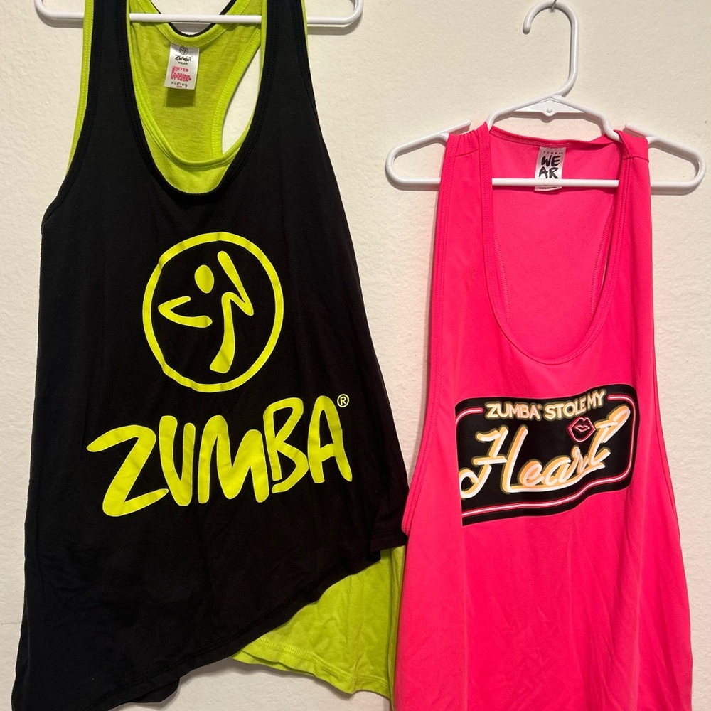 Two Zumba XS Tank Tops